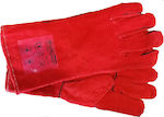 Bormann BPP205 Safety Glofe Leather-Cotton Welding Red