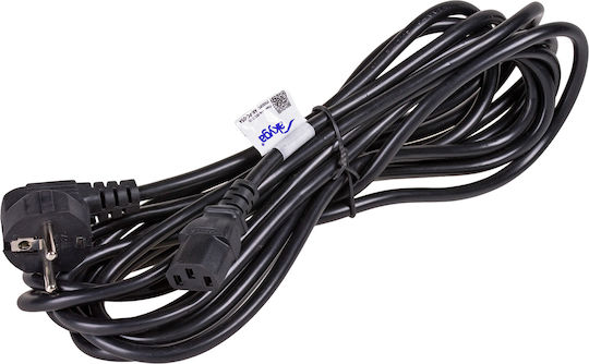Akyga IEC C13 - Schuko Cable 5m Μαύρο AK-PC-05