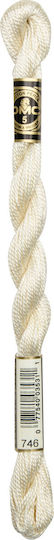 DMC Конец Бродерия Мулине Cotton Perle 115 No5 Памучна в Бял цвят 25м