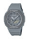 Casio Analog/Digital Watch Chronograph Battery with Gray Rubber Strap