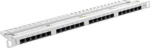 Lanberg Patch Panel για Rack 1U 19" 24 Θυρών cat6 Γκρι