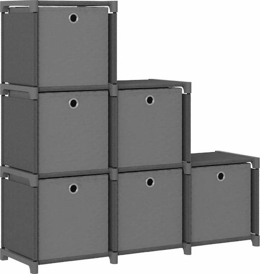 Grey Bookcase 103x30x72.5cm
