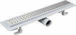 Tema Kare 93768 Stainless Steel Channel Floor with Output 50mm and Length 80cm Silver