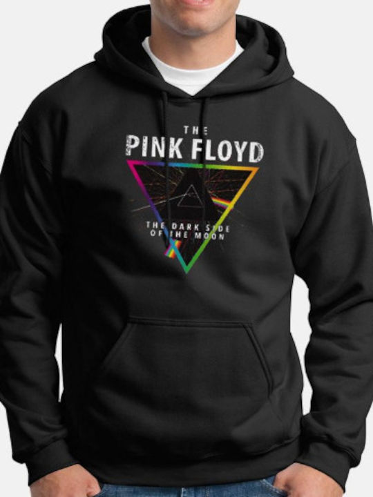 Sweatshirt Hooded Pink Floyd Black