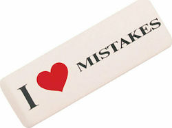 Factis Eraser for Pencil and Pen I Love Mistakes 1pcs White