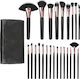 Tools for Beauty Professional Set with Makeup Brushes made of Synthetic Hair Black Rose Gold 24pcs