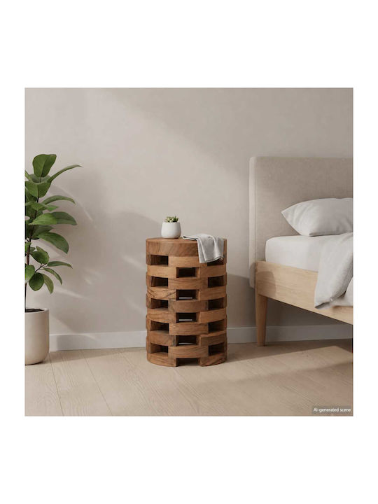 Bedside Table of Solid Wood Teak 30x30x45cm