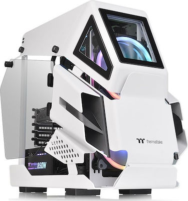 Thermaltake AH T200 Gaming Micro Tower Computer Case with Window Panel White