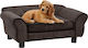 vidaXL Βελουτέ Elevated Dog Bed Brown 72x45cm. 170952