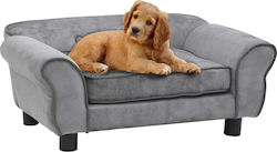 vidaXL Βελουτέ Elevated Dog Bed Γκρι In Gray Colour 72x45cm