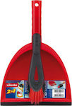 Vileda Dustpan & Brush Set din Plastic Roșu 141742 2buc