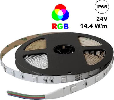 Wasserdicht LED Streifen Versorgung 24V RGB Länge 5m Set mit Fernbedienung und Netzteil