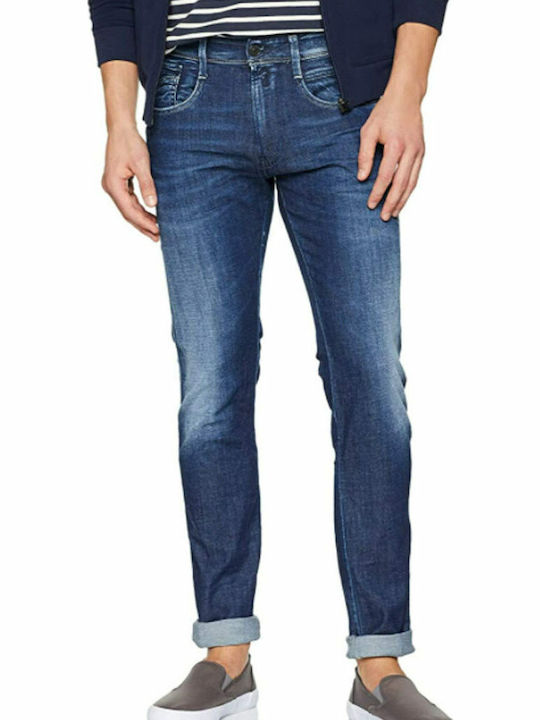 Replay Anbass Men's Jeans Pants in Regular Fit Navy Blue