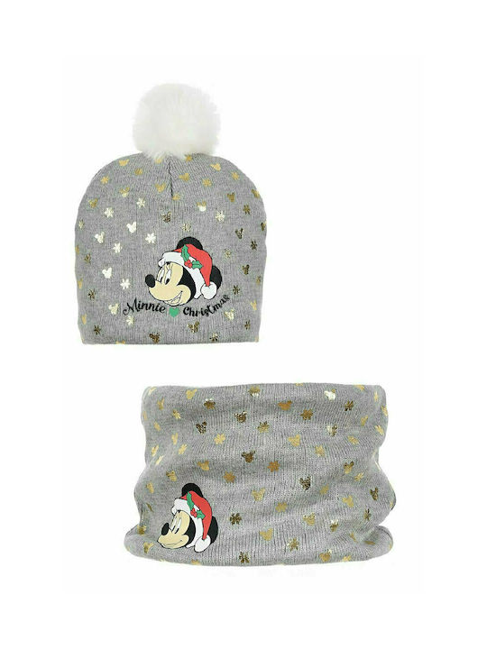 Christmas hat set Minnie Mouse -HS4103-grey