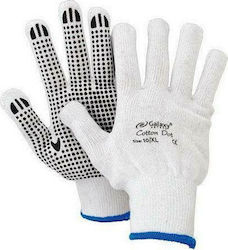 Galaxy Gloves for Work White PVC/Cotton Cotton with Granules