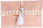 Christening Favor in Pouch Φάκελος Pink made of Fabric