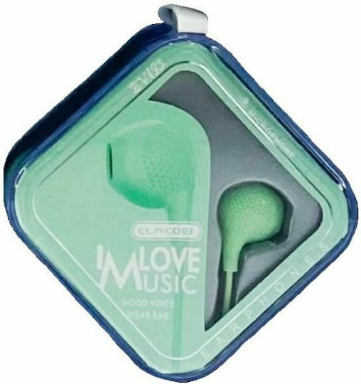 EV193 Earbuds Handsfree Headphones with Connector 3.5mm Green