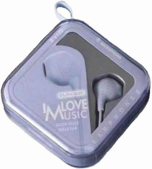 EV193 Earbuds Handsfree με Βύσμα 3.5mm Μωβ