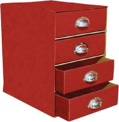 Next Paper Desktop Drawer 4 Positions 36x33x24cm Red