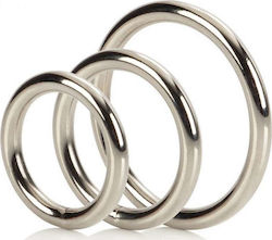 Calexotics Silver Ring 3 Piece Set Erection Enhancer Set Cock Rings Schwanz Silber 3Stück