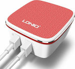 Ldnio Charger with 2 USB-A Ports and Cable micro USB Quick Charge 3.0 Orange (A2405Q)