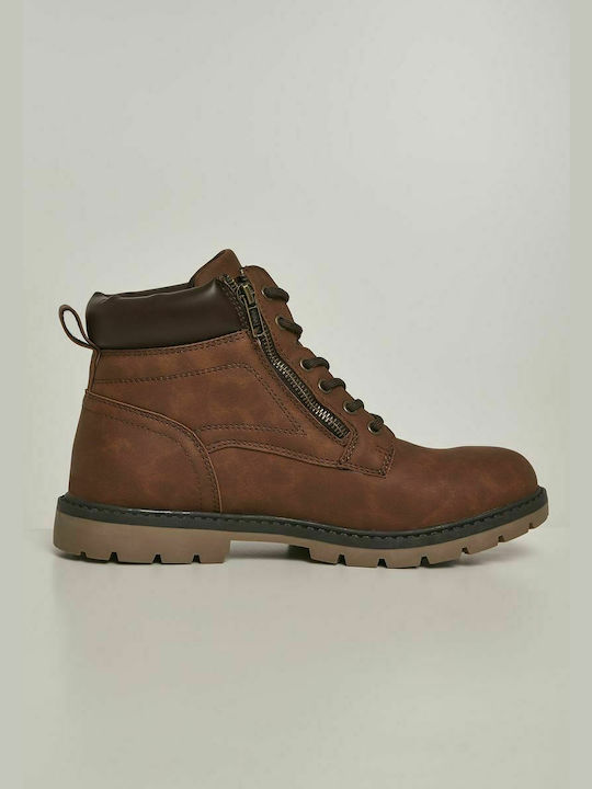 Urban Classics Men's Military Boots Brown