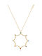 Jcou Necklace Rainbow Necklace from Gold Plated Silver with Zircon