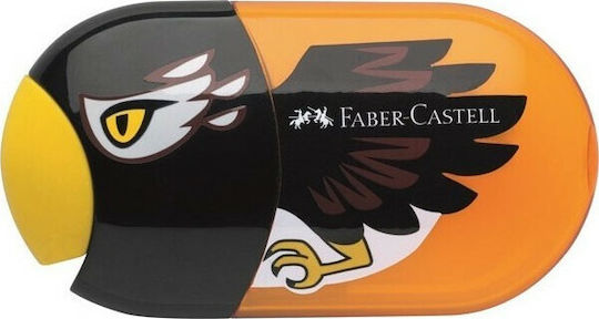 Faber-Castell Орел Пластмаса Двойна Острилка Жълт Буренце с Гума 1бр