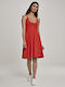 Urban Classics Mini All Day Φόρεμα Βαμβακερό Κόκκινο