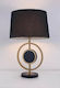 Etoile Metall Tischlampe mit Schwarz Schirm und Gold Basis