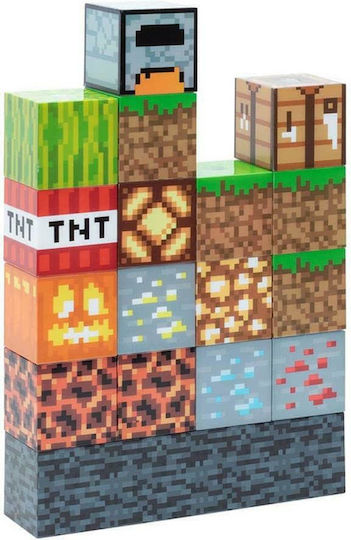 Paladone Led Kids Decorative Lamp Minecraft Block Building Multicolour 20x6x27εκ.