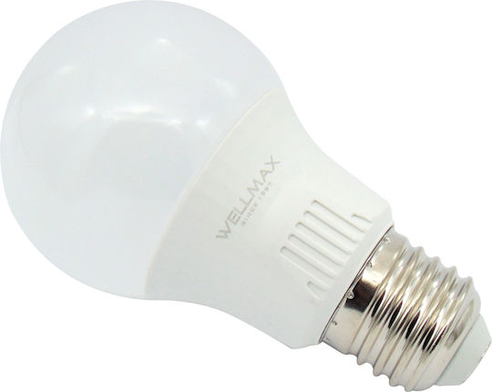 Wellmax LED Bulb 9W for Socket E27 and Shape A60 Warm White 810lm