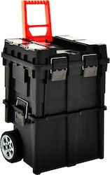 vidaXL Tool Storage Plastic Wheeled Box W46xD36xH41cm 146271