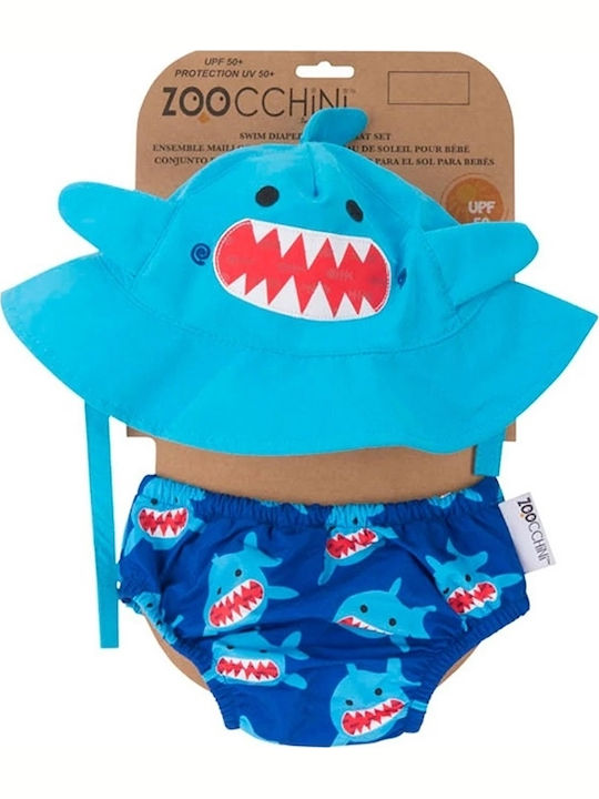 Zoocchini Παιδικό Μαγιό Σετ Αντιηλιακό (UV) Καρχαριάκι για Αγόρι Μπλε
