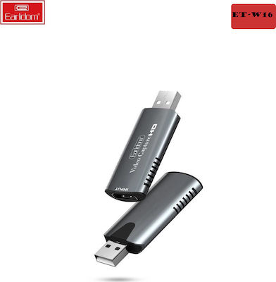 Earldom W16 Video Capture για Laptop / PC και σύνδεση USB-A / HDMI