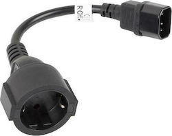 Lanberg Schuko - IEC C14 Cablu 0.18m Negru (CA-C14E-10CC-0018-BK) Lanberg Schuko - IEC C14 Cablu 0.18m Negru (CA-C14E-10CC-0018-BK)