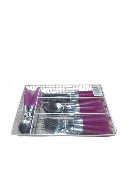 24-Piece Purple Cutlery Set