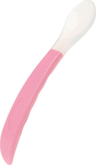 Kiokids Βρεφικό Κουτάλι Step 2 από Σιλικόνη Pink για 6+ μηνών