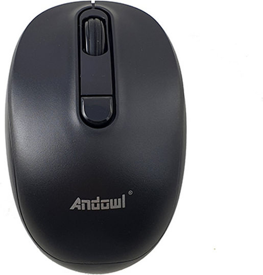 Andowl Q-220 Безжичен Мини Мишка Черен