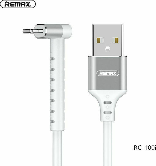Remax Joy Winkel (90°) USB-A zu Lightning Kabel Weiß 1m (RC-100I)
