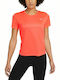 Nike Miler Damen Sportlich T-shirt Dri-Fit Orange