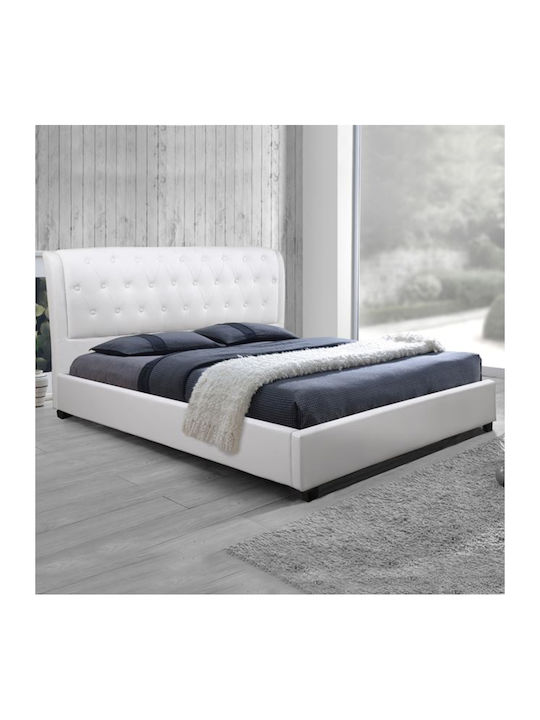 Bett Doppelbett White mit Tische für Matratze 150x200cm