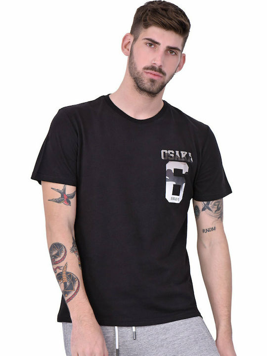 Superdry Osaka Classic T-shirt Bărbătesc cu Mânecă Scurtă Negru