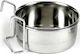 Happypet Metallisch Schalen Futter & Wasser für Hund & Katze 600ml 12.5cm in Silber Farbe