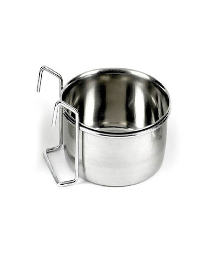 Happypet Metallisch Schalen Futter & Wasser für Hund & Katze 300ml in Silber Farbe