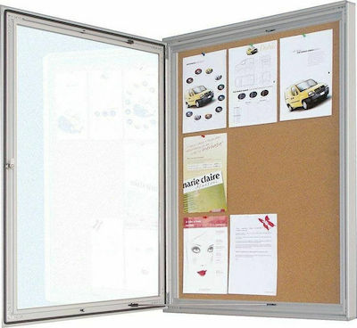 Next Cork Notice Board Lockable Notice Board 81.5x10.7cm (9xA4) 81.5x10.7cm