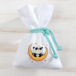 Christening Favor in Pouch Panda made of Fabric