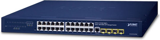 Planet GS-4210-24T4S Managed L2 Switch με 24 Θύρες Gigabit (1Gbps) Ethernet και 4 SFP Θύρες