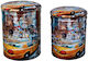 Stool For Living Room With Storage Space Upholstered with Leatherette Yellow Car Colorful 2pcs 30x30x40cm