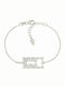 Folli Follie Women's Silver Chain Bracelet with Zircon 17cm